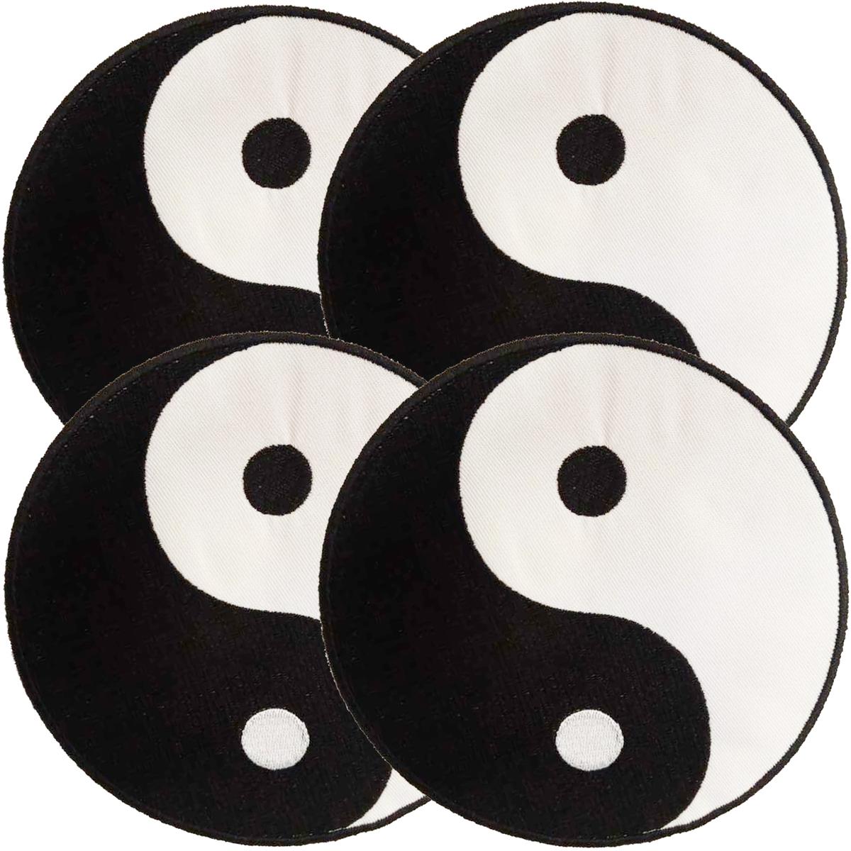 Parches Patchpros Mxyan-004 Yinyang01 para Chamarra Blanco/Negro