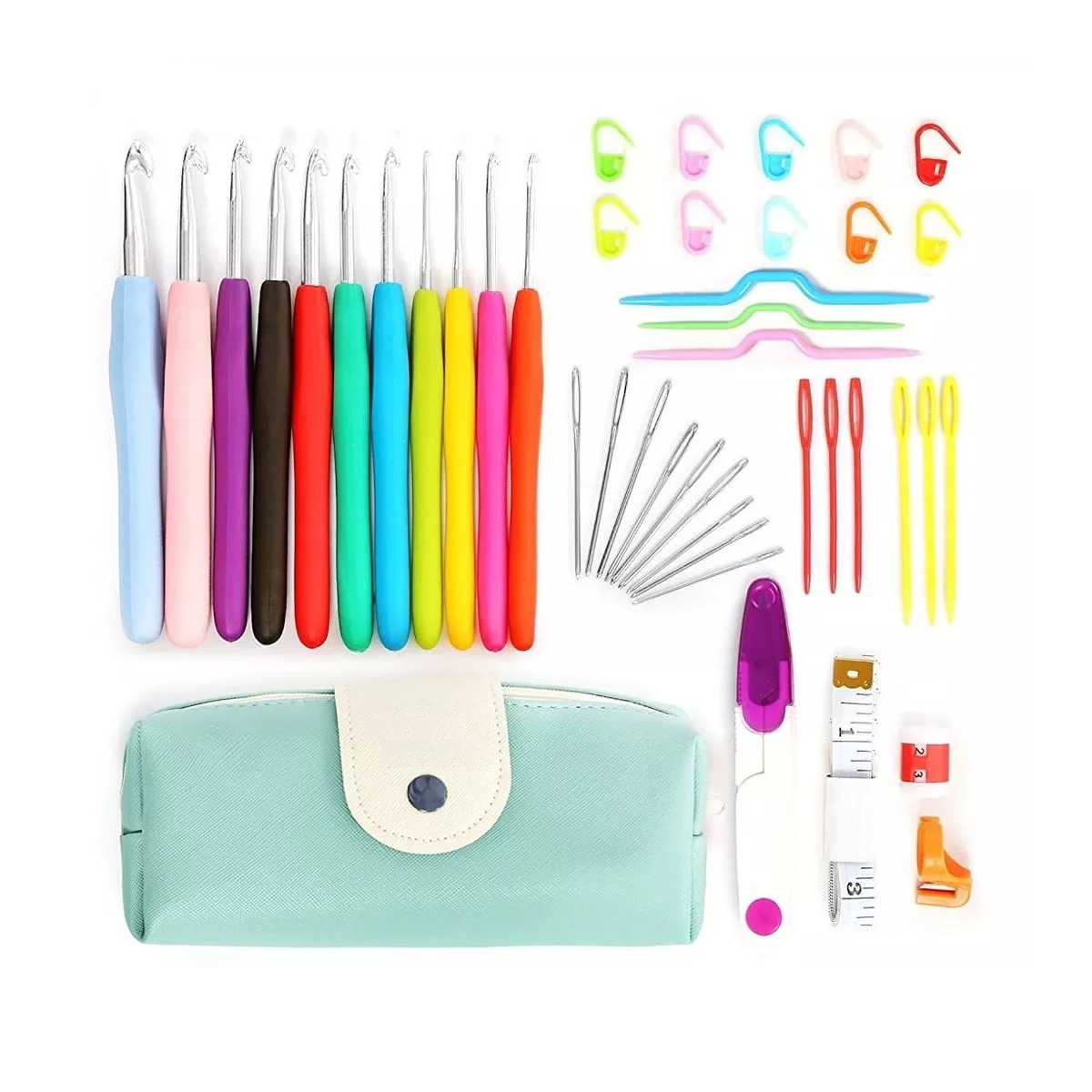 Herramientas para Tejer Al Crochet 30 Piezas Eo Safe Imports Esi-8437 Multicolor