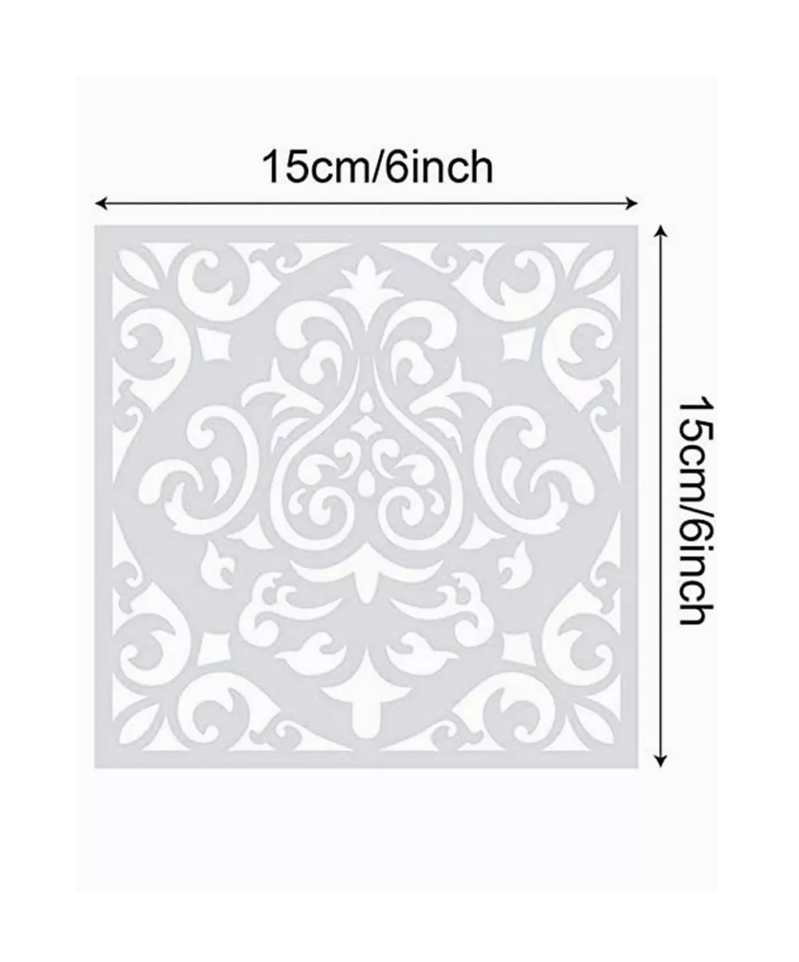 Foto 6 pulgar | Mandalas para Arte Dibujo Pintura Plantillas 15 Cm X 15 Cm 16 Pcs Blanco
