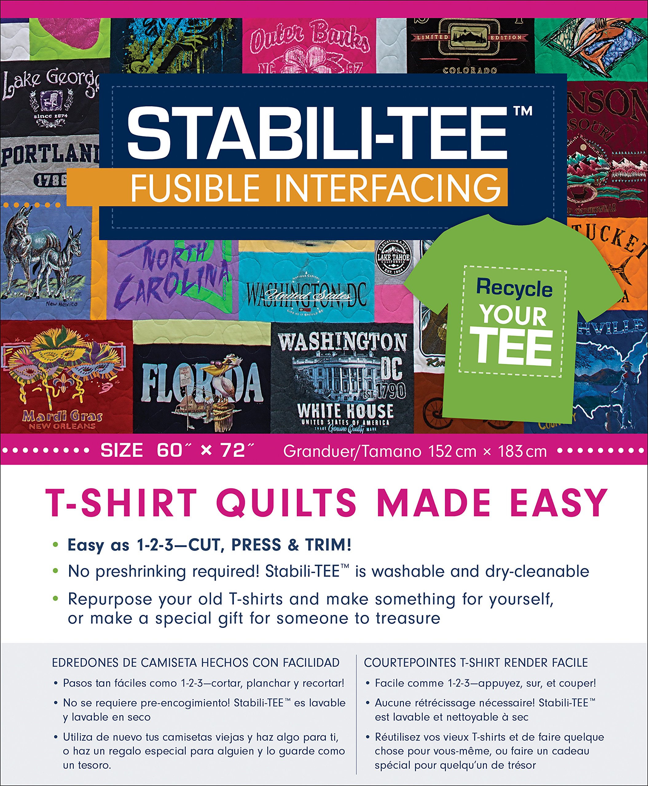 Foto 2 pulgar | Paquete De Interfaz Fusible C&t Publishing Stabili-tee 100% Poliéster - Venta Internacional.