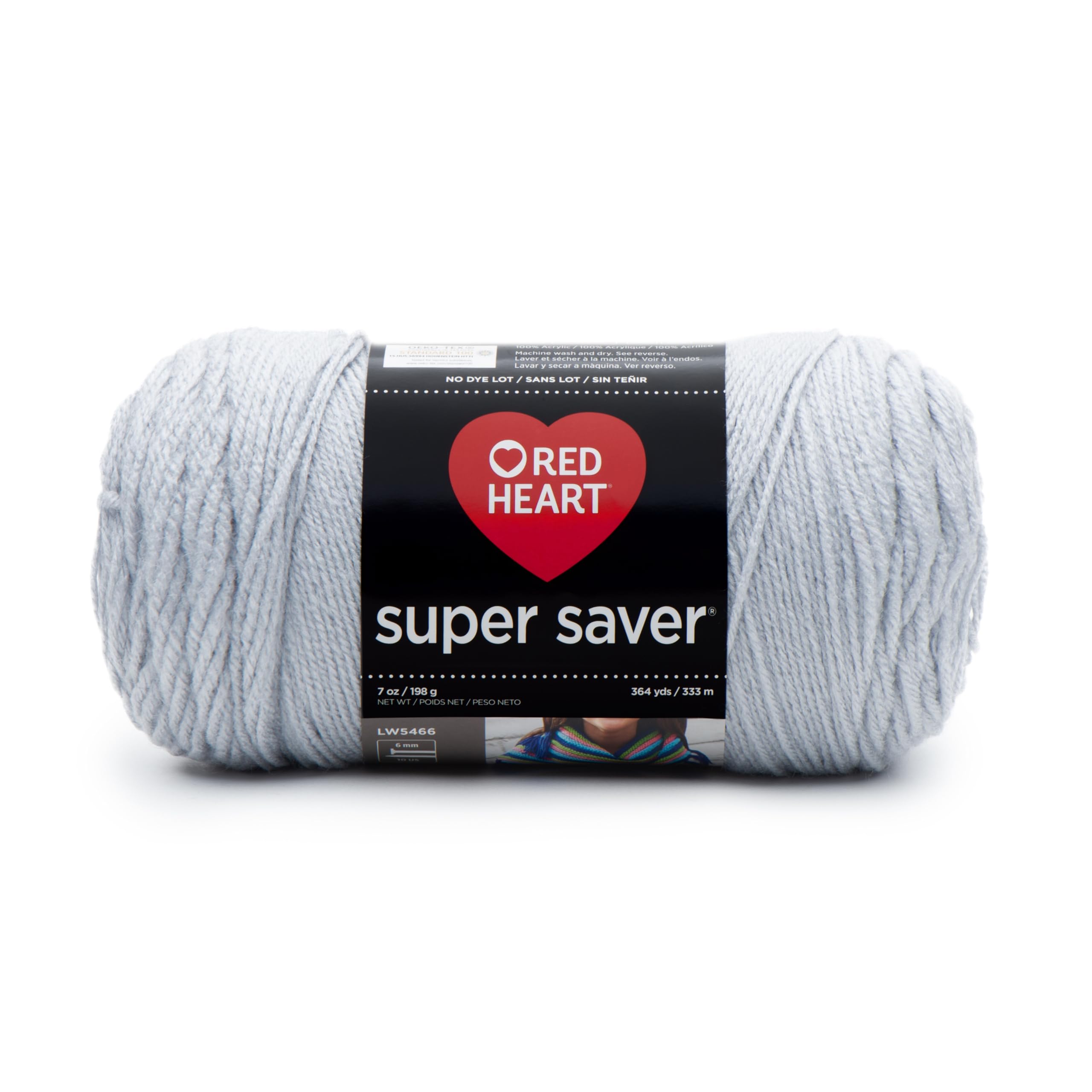 Foto 2 pulgar | Hilo Red Heart Super Saver, Gris Claro, 364 Yardas, 100% Acrílico - Venta Internacional.