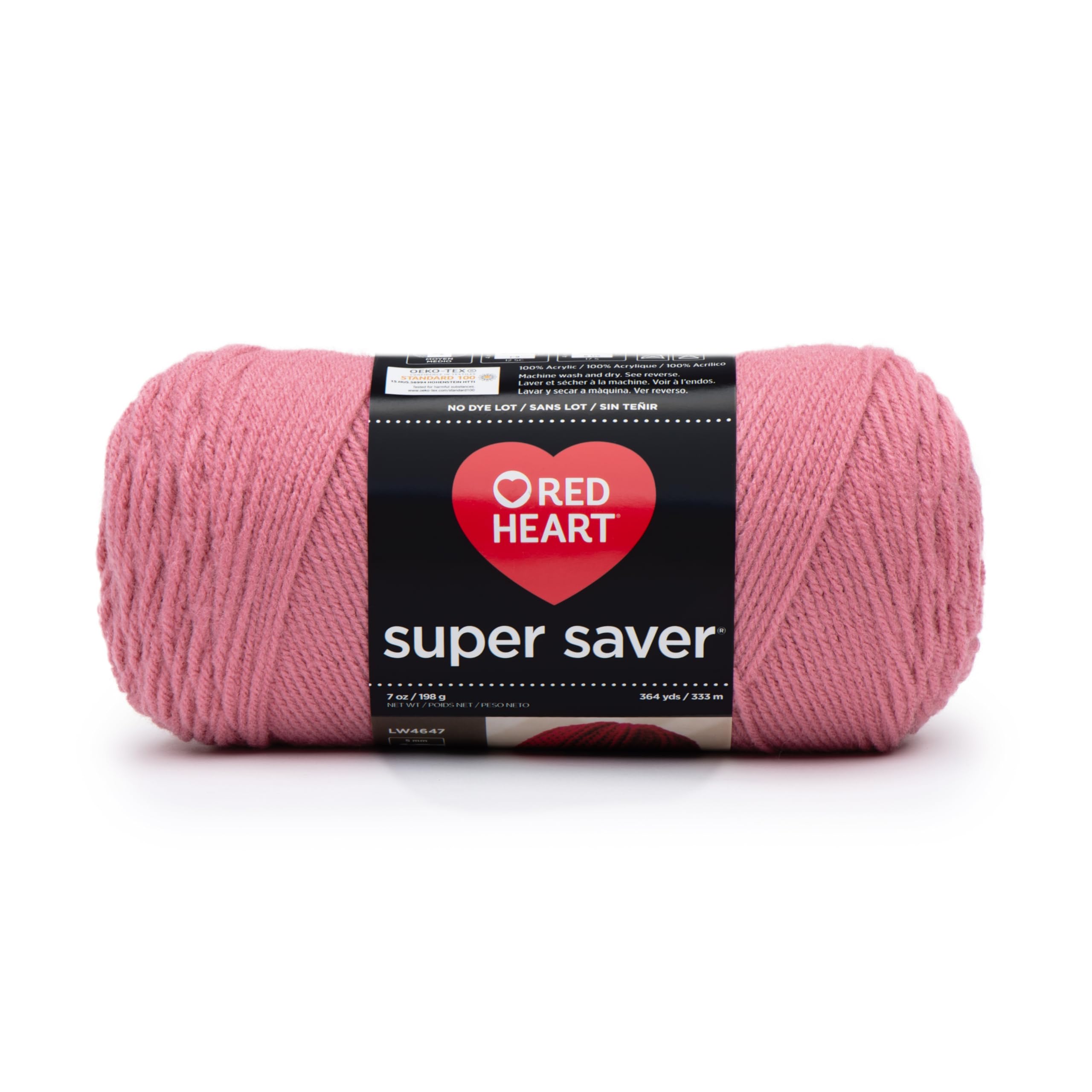 Foto 2 pulgar | Acrílico Yarn Red Heart Super Saver Light Raspberry, 364 Yardas - Venta Internacional.