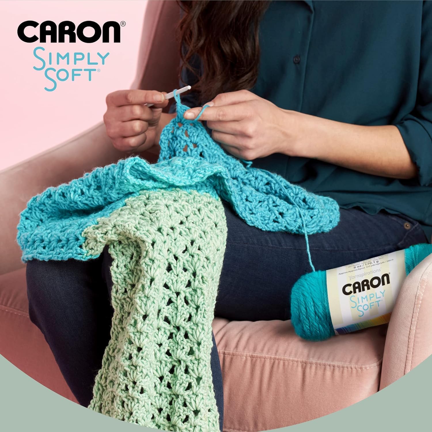 Foto 4 pulgar | Colección Simply Soft De Yarn Caron  170 G  Acrílico Pistacho - Venta Internacional.