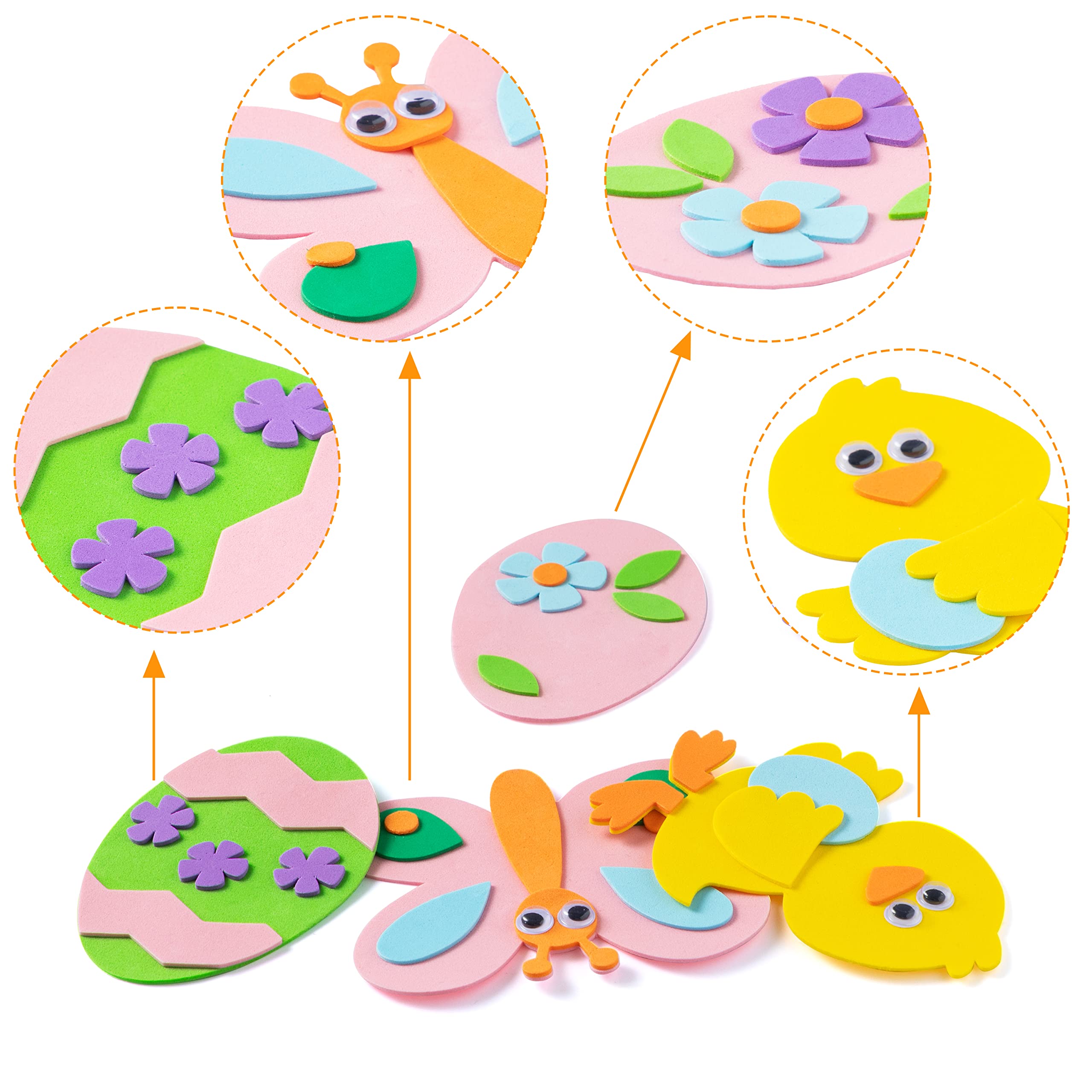 Foto 3 pulgar | Kit De Manualidades Con Imanes Para Huevos De Pascua Joyin Foam, 24 Unidades, Para Niños - Venta Internacional.
