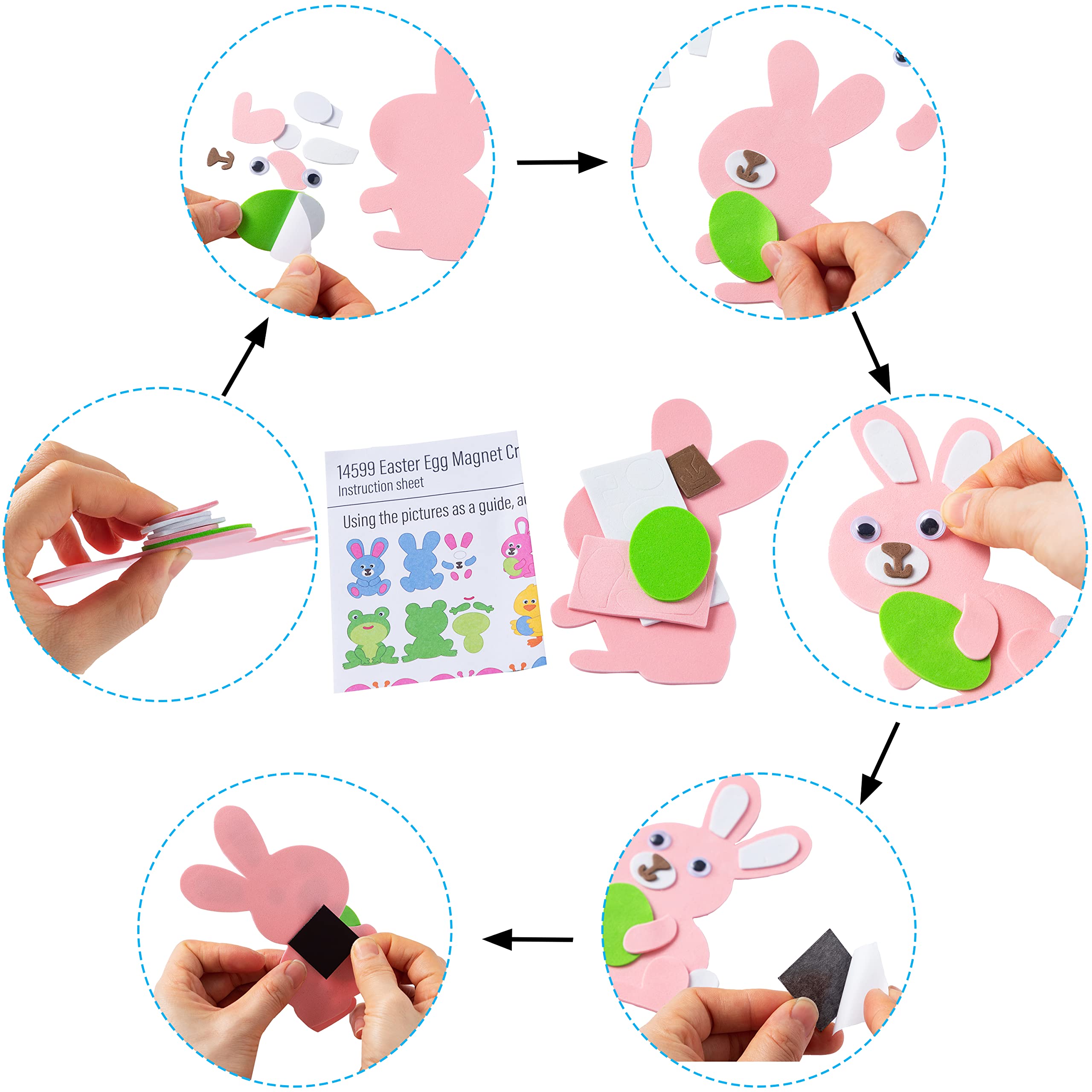 Foto 4 pulgar | Kit De Manualidades Con Imanes Para Huevos De Pascua Joyin Foam, 24 Unidades, Para Niños - Venta Internacional.