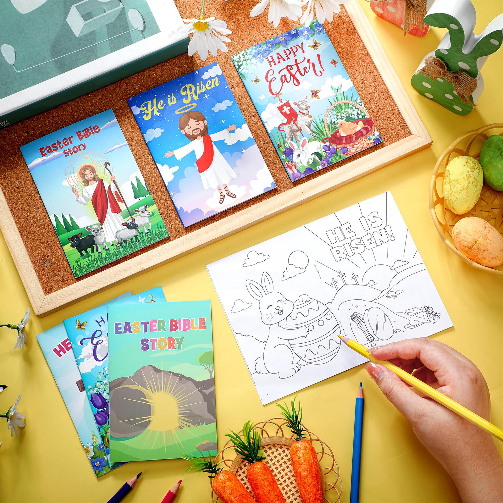 Foto 5 pulgar | Libro Para Colorear De La Biblia De Pascua Yexiya Para Niños Con 40 Piezas - Venta Internacional.