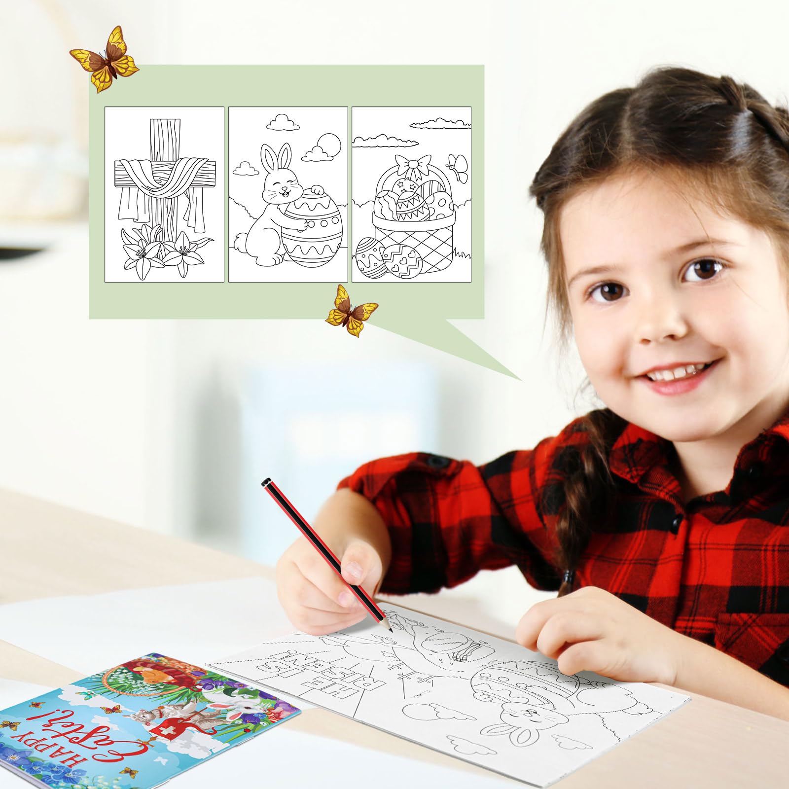 Foto 6 pulgar | Libro Para Colorear De La Biblia De Pascua Yexiya Para Niños Con 40 Piezas - Venta Internacional.