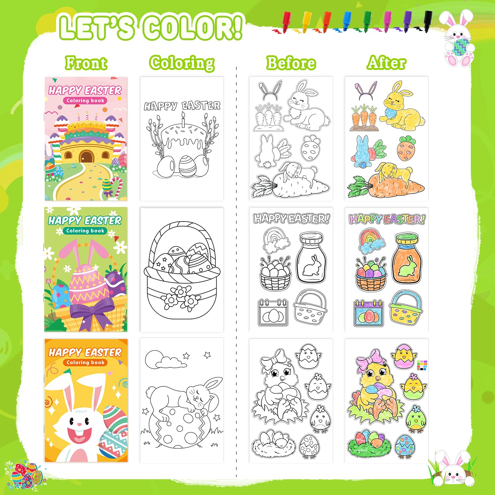 Foto 7 pulgar | Libros Para Colorear, Cestas De Pascua Digitales, Para Niños De Más De 3 Años - Venta Internacional.