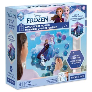 Foto 1 | Mosaico Decorativo Para Ventanas Make It Real Disney Frozen, 41 Unidades, Más De 6 Años - Venta Internacional.