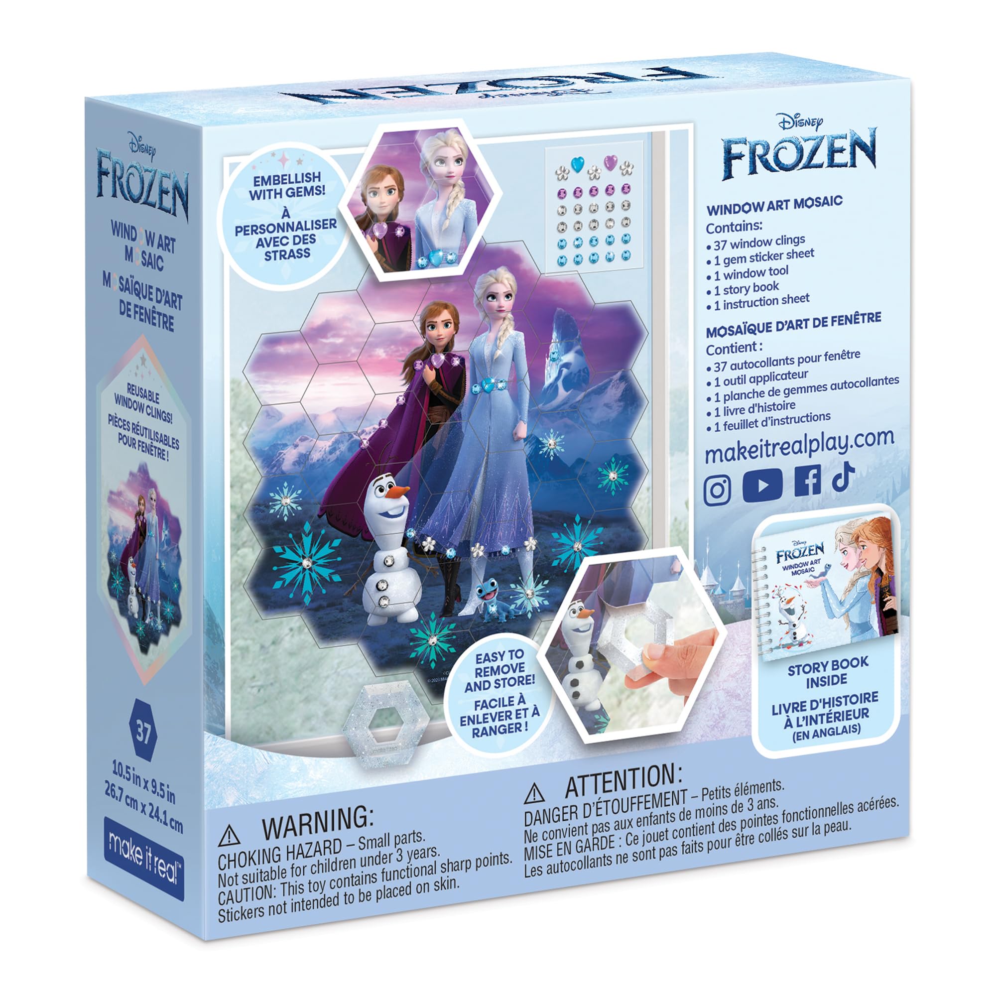Foto 4 pulgar | Mosaico Decorativo Para Ventanas Make It Real Disney Frozen, 41 Unidades, Más De 6 Años - Venta Internacional.