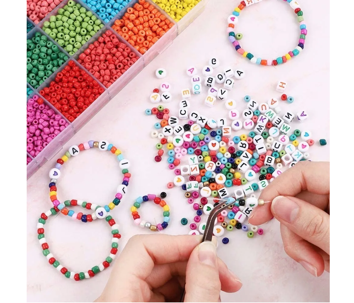 Foto 3 pulgar | Cuentas Pulsera Bricolaje color 7500pzs con Letras
