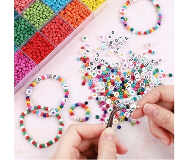 Foto 2 | Cuentas Pulsera Bricolaje color 7500pzs con Letras