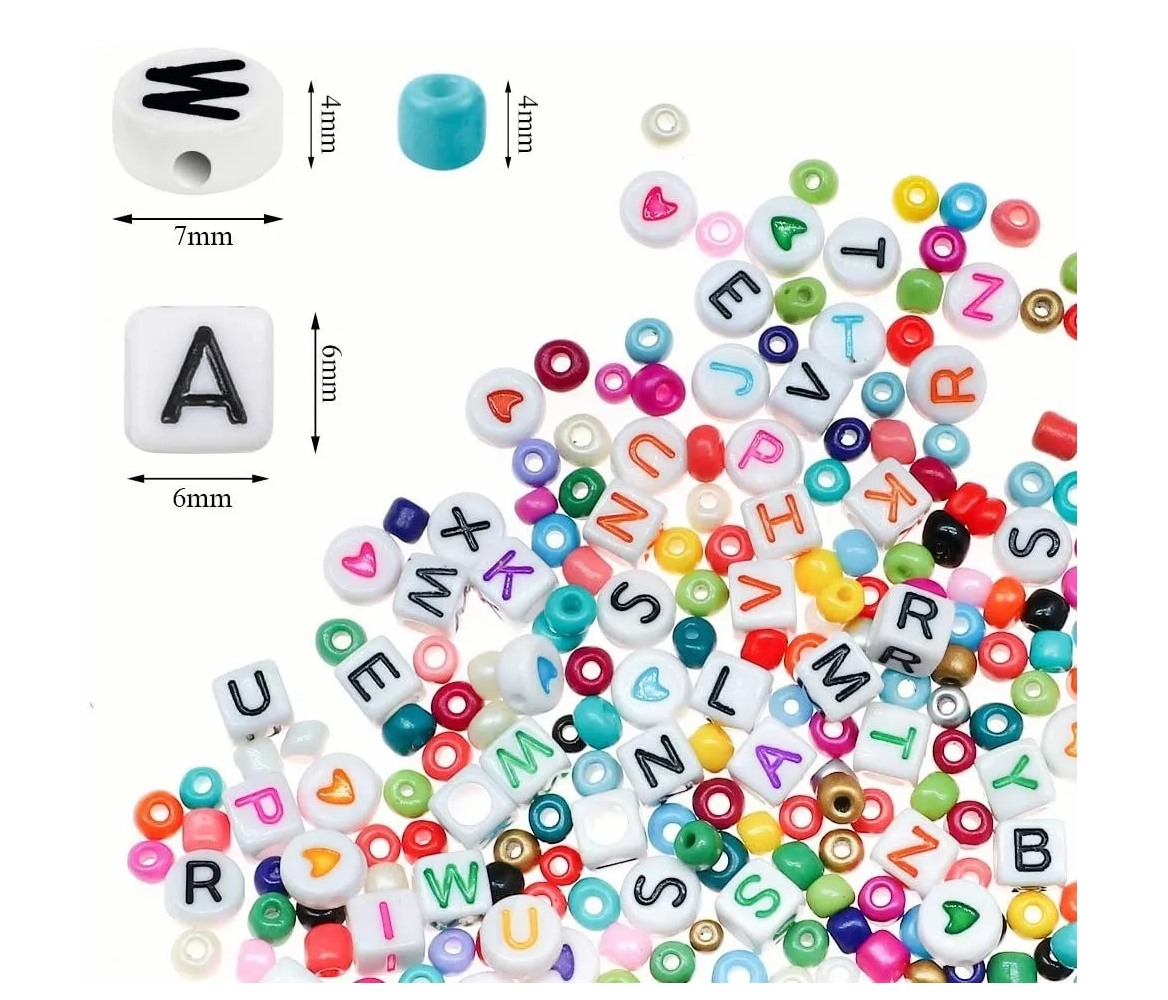Foto 4 pulgar | Cuentas Pulsera Bricolaje color 7500pzs con Letras