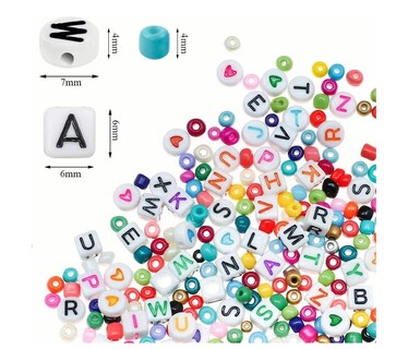 Foto 3 | Cuentas Pulsera Bricolaje color 7500pzs con Letras