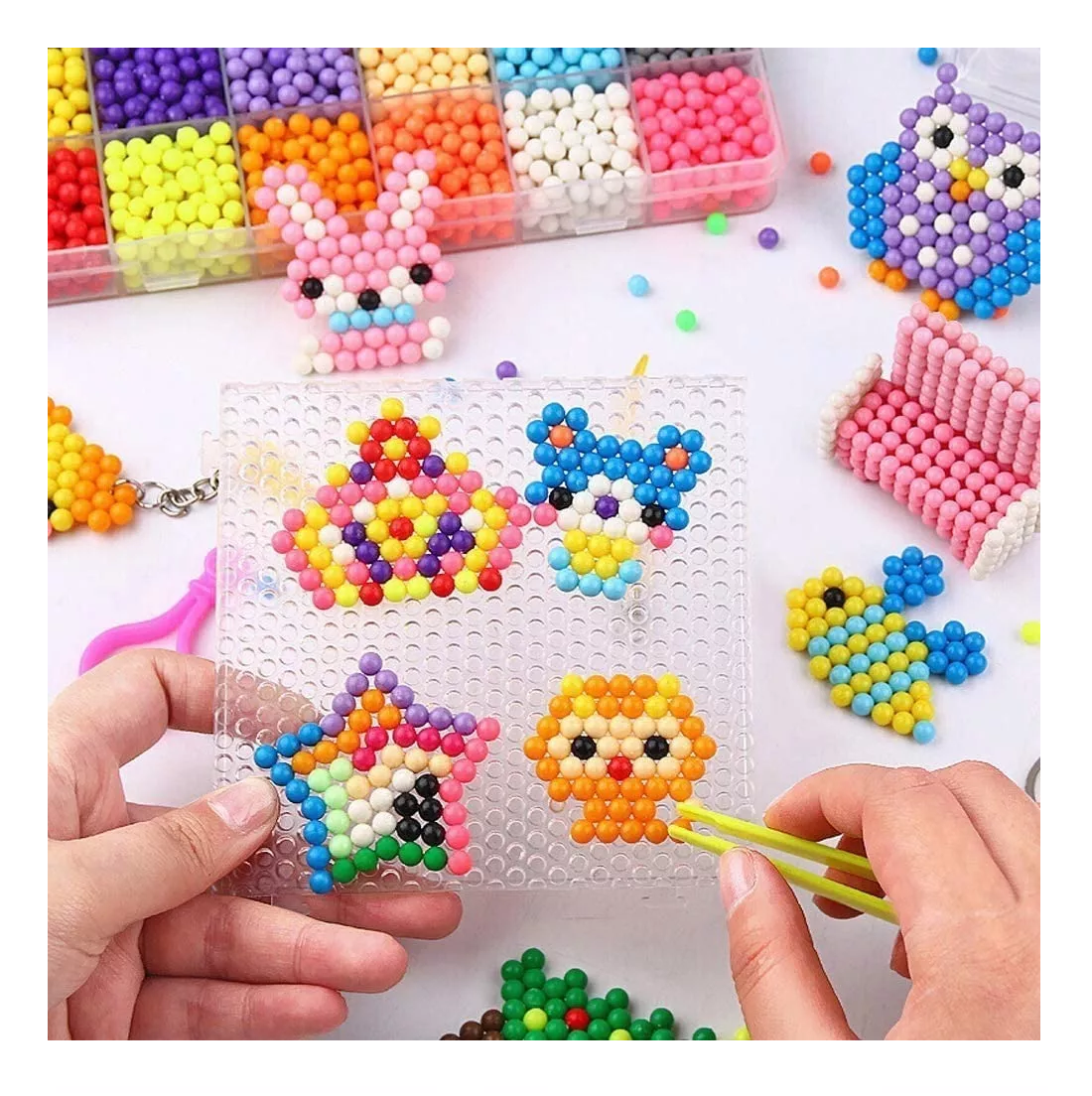 Foto 4 pulgar | Kit de Cuentas Bricolaje Abalorios BELUG Sin Planchar 4800+79 Piezas Multicolor