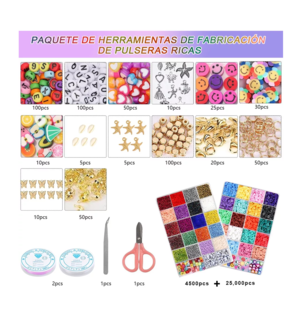Foto 2 | Kit de 38000 Cuentas para Hacer Pulseras