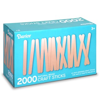 Foto 1 | Palitos De Helado Darice De Craft Supplies, 4,5 Cm, Madera Natural, 2000 Unidades - Venta Internacional.
