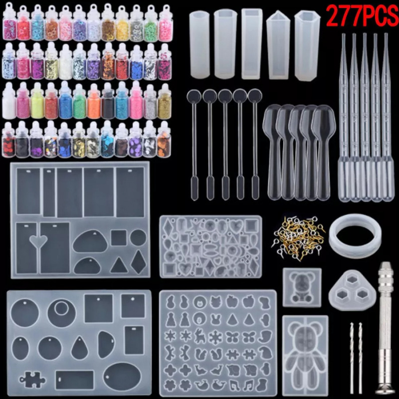 Foto 2 pulgar | Juego De Moldes De Fundición De Resina, 277 Piezas, Para Joyería Con Accesorios - Venta Internacional.