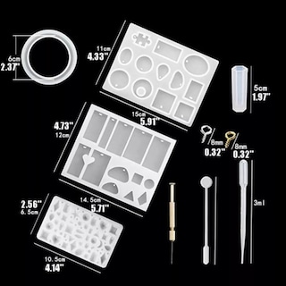Foto 4 | Juego De Moldes De Fundición De Resina, 277 Piezas, Para Joyería Con Accesorios - Venta Internacional.
