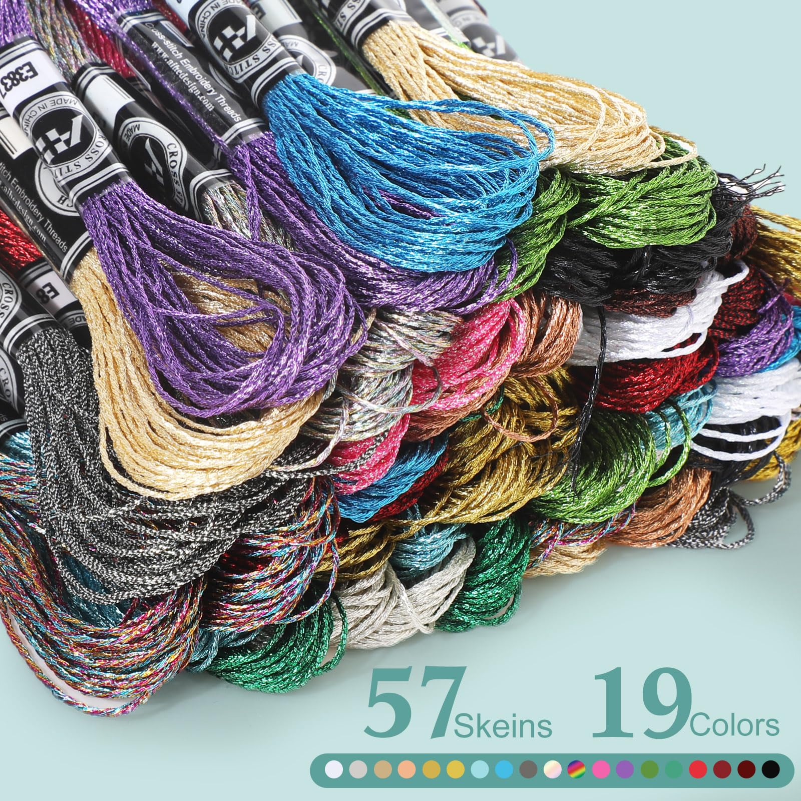 Foto 3 pulgar | Hilo De Bordar Coume Metallic 19 Colores, 457 M, Poliéster X57 - Venta Internacional.