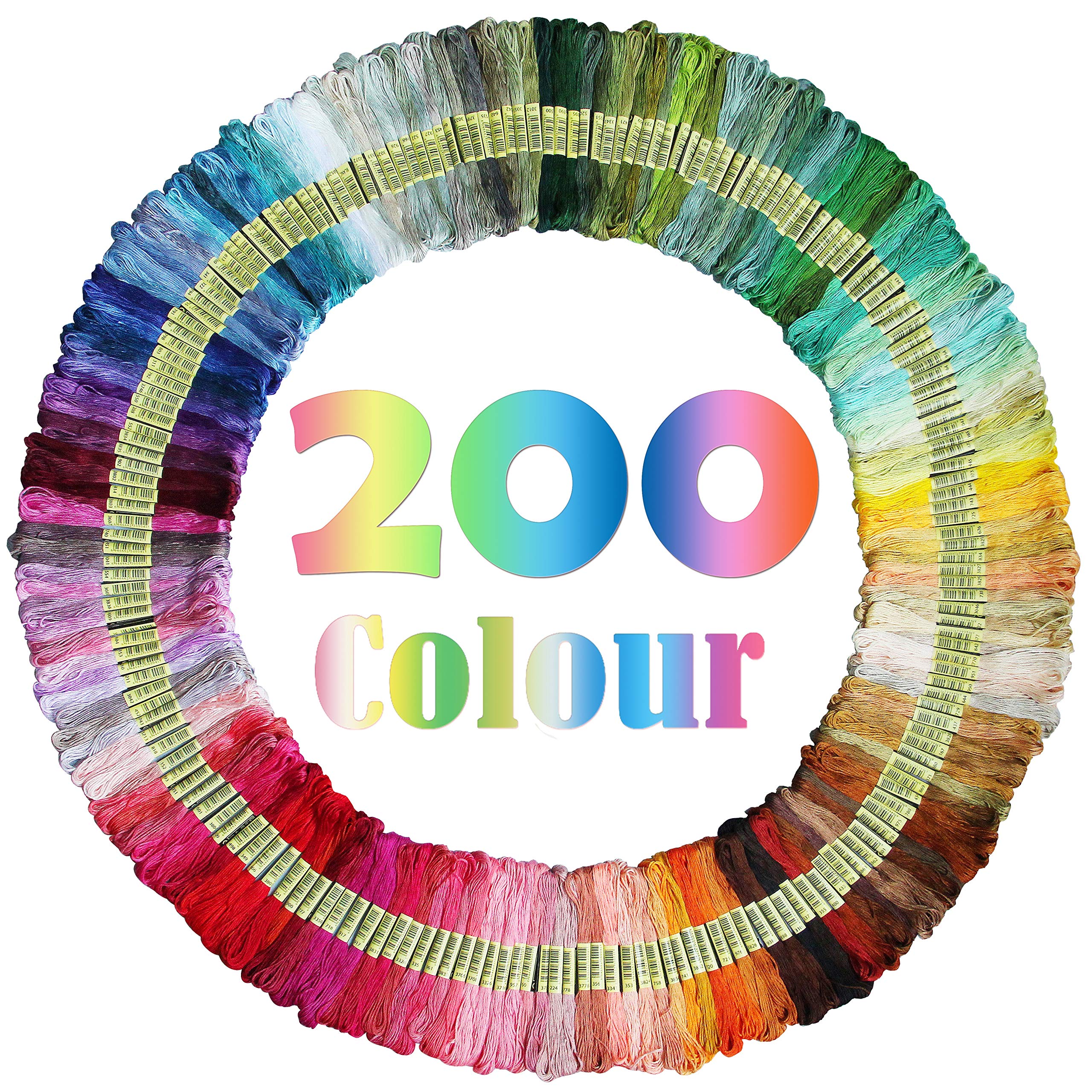Foto 2 pulgar | Hilo De Bordar Atdawn Rainbow Color 200 Madejas (8 M) - Venta Internacional.