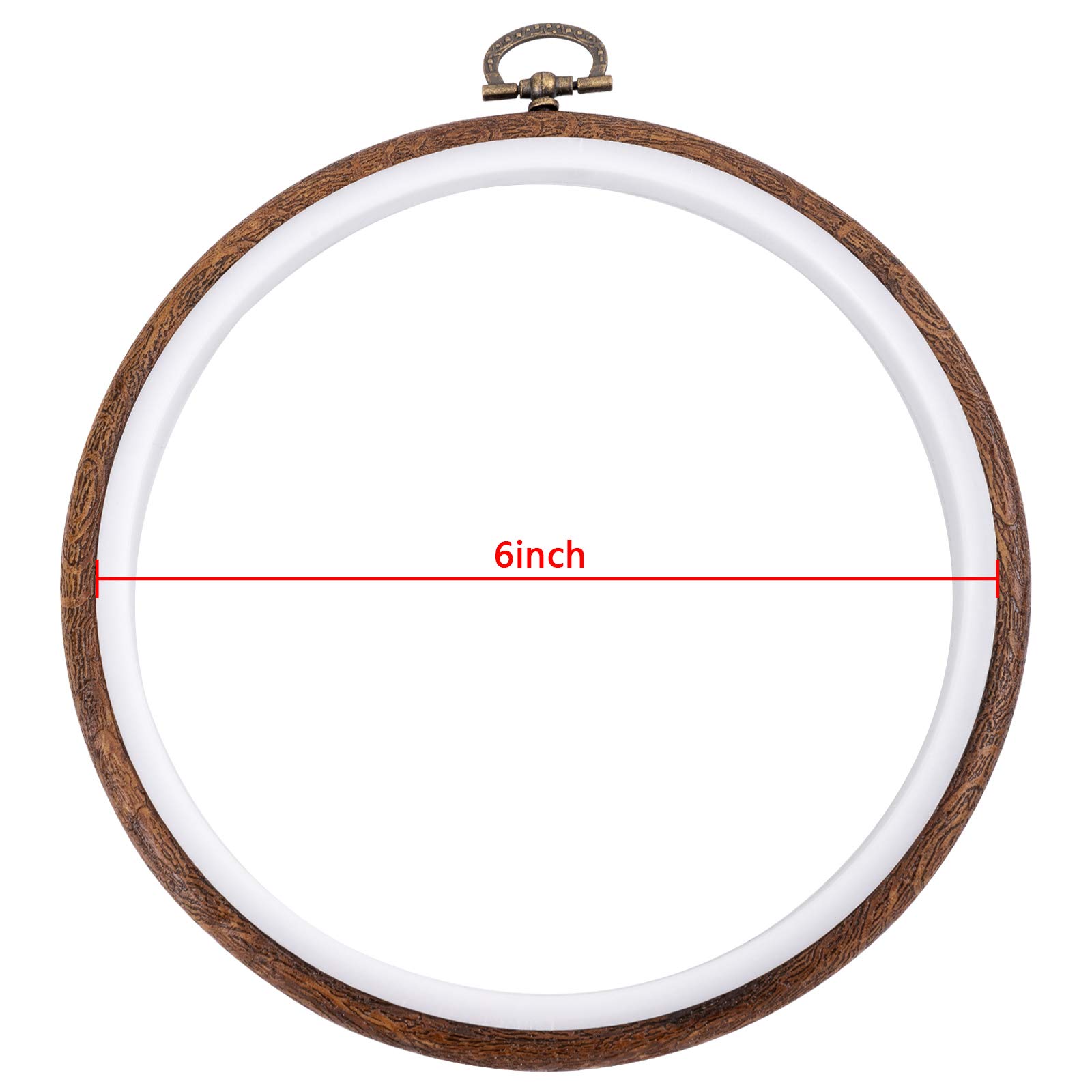 Foto 4 pulgar | Aros Para Bordar Joybest Redondos De Madera Imitada, 6 Pulgadas, 4 Piezas - Venta Internacional.