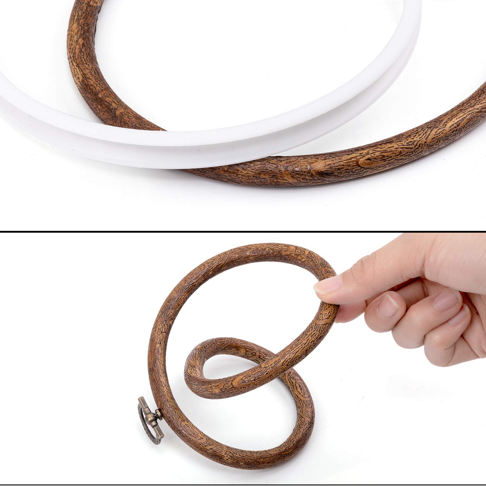 Foto 6 pulgar | Aros Para Bordar Joybest Redondos De Madera Imitada, 6 Pulgadas, 4 Piezas - Venta Internacional.