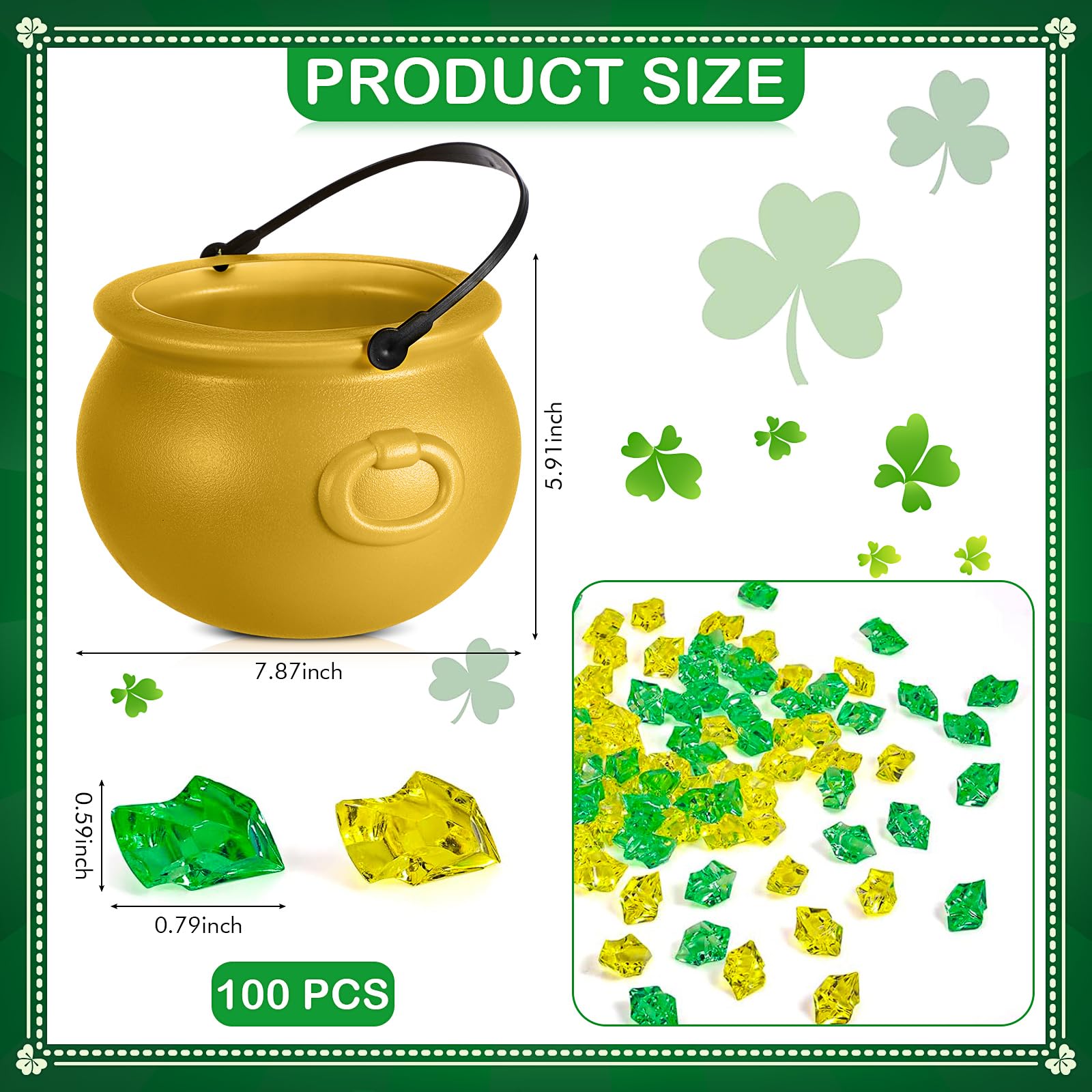 Foto 3 pulgar | Set De Decoración Sratte Para El Día De San Patricio Con Forma De Caldero, 308 Unidades - Venta Internacional.