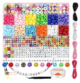 Foto 3 | Kit Para Hacer Pulseras Lab.g Niña De Bricolaje Cuentas Del Letras Colores