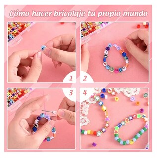 Foto 4 | Kit Para Hacer Pulseras Lab.g Niña De Bricolaje Cuentas Del Letras Colores