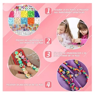 Foto 5 | Kit Para Hacer Pulseras Lab.g Niña De Bricolaje Cuentas Del Letras Colores