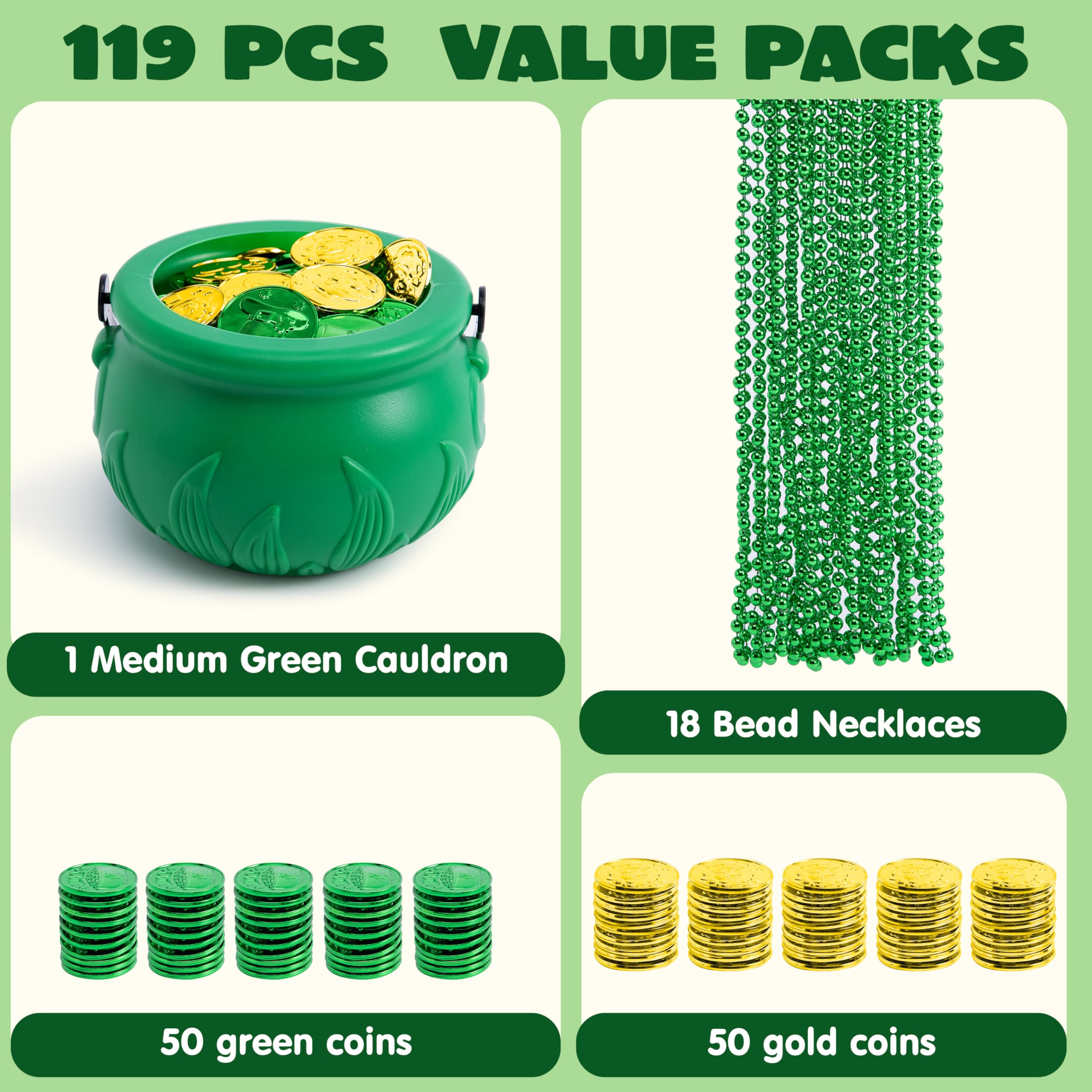 Foto 4 pulgar | Juego De Artículos De Fiesta Joyin St. Patrick's, 119 Piezas, Con Collar De Cuentas - Venta Internacional.