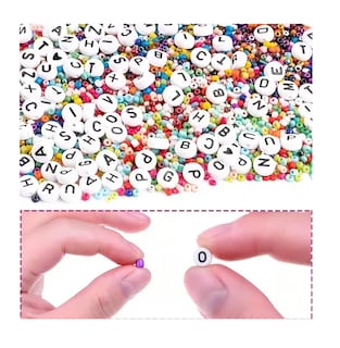 Foto 3 | Cuentas para Hacer Pulseras Letras Acrílico Bisutería Chaquiras