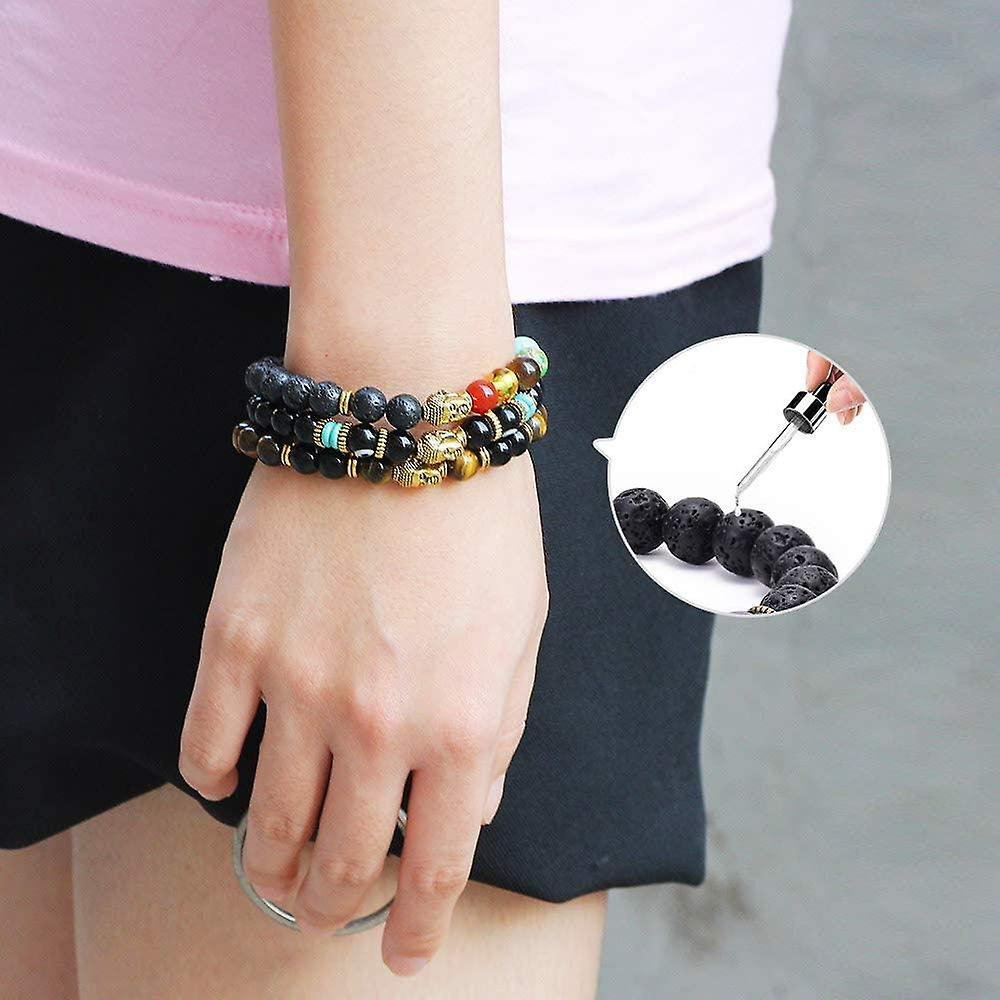 Foto 2 | Kit De Perlas Sanlin Beans, Pulsera Con Piedra De Lava Y Chakra - Venta Internacional.