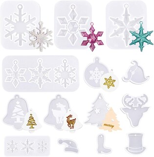 Foto 1 | Juego De 14 Moldes De Joyería De Resina Epoxi De Silicona Para Navidad - Venta Internacional.