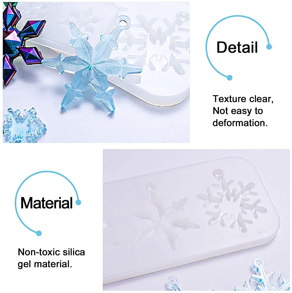 Foto 4 pulgar | Juego De 14 Moldes De Joyería De Resina Epoxi De Silicona Para Navidad - Venta Internacional.