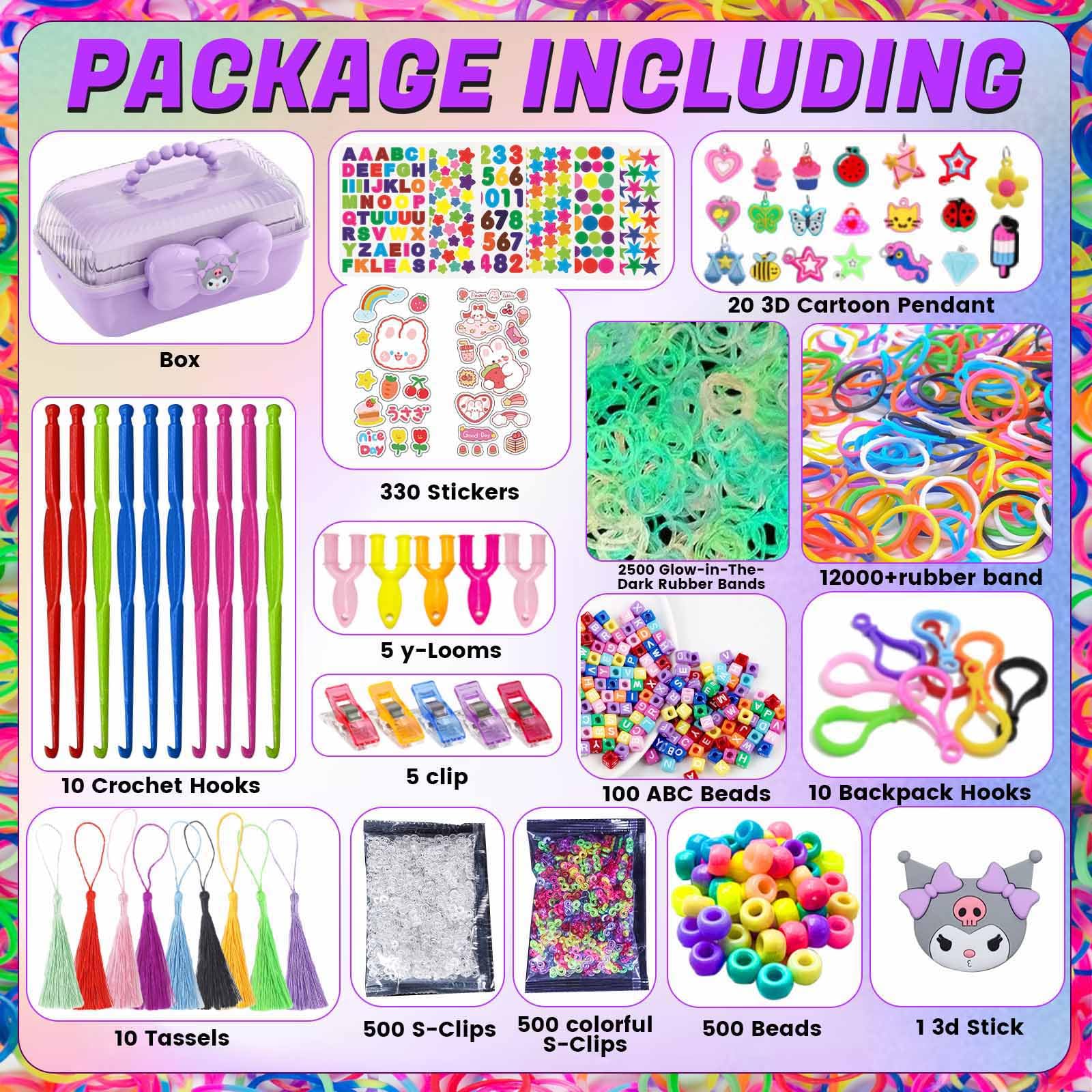 Foto 3 pulgar | Kit De Fabricación De Pulseras Con Banda De Telar De Goma, 26 Colores Para Niñas - Venta Internacional.
