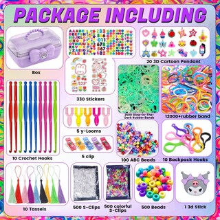 Foto 2 | Kit De Fabricación De Pulseras Con Banda De Telar De Goma, 26 Colores Para Niñas - Venta Internacional.