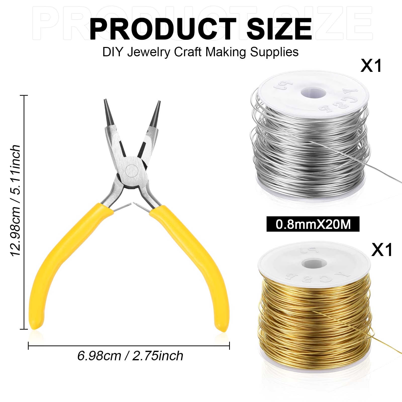 Foto 3 pulgar | Alambre Para Hacer Joyas, Calibre 20, Para Manualidades, Con Alicates - Venta Internacional.