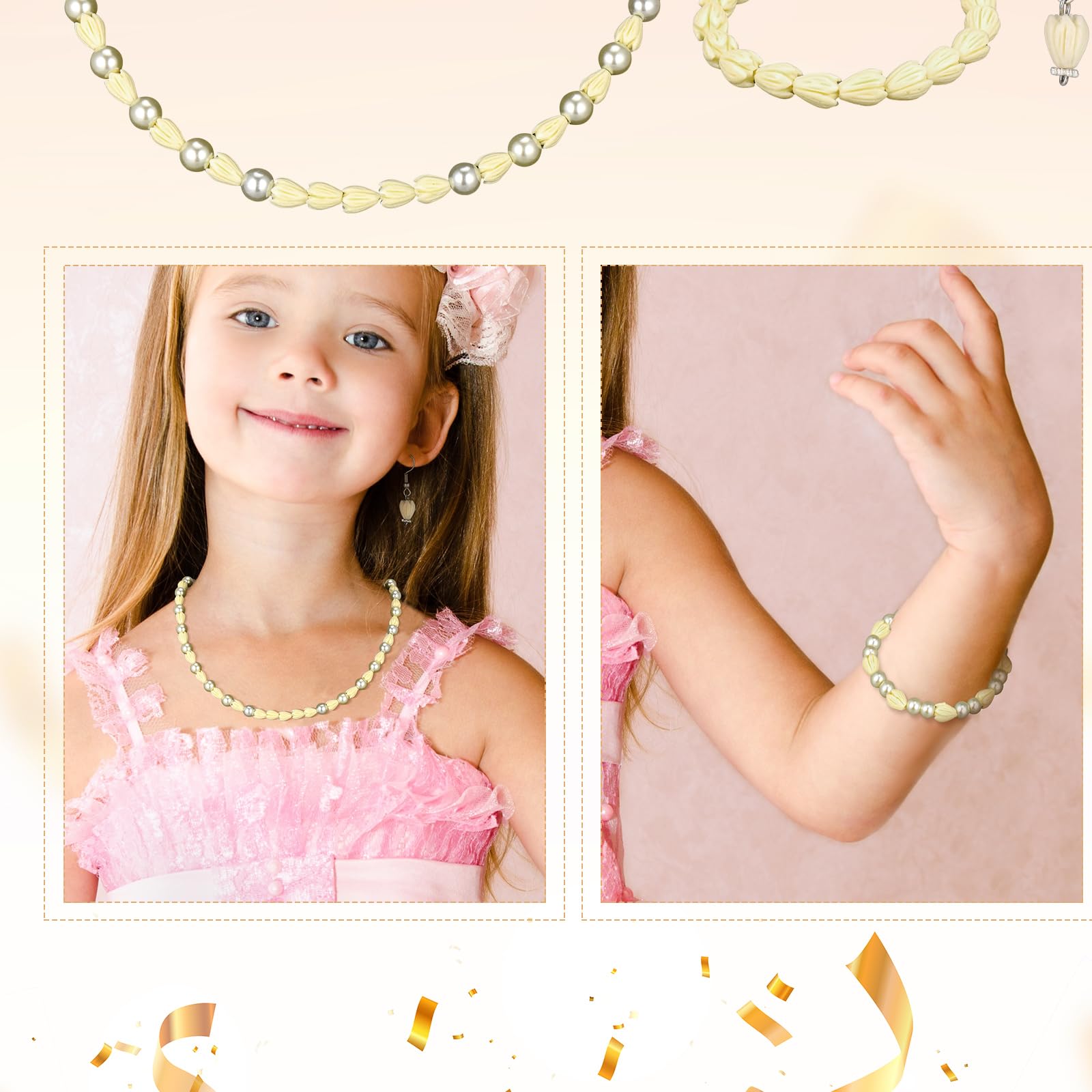 Foto 5 | Perlas De Jazmín Artificiales De Coral Para Hacer Joyas - Venta Internacional.