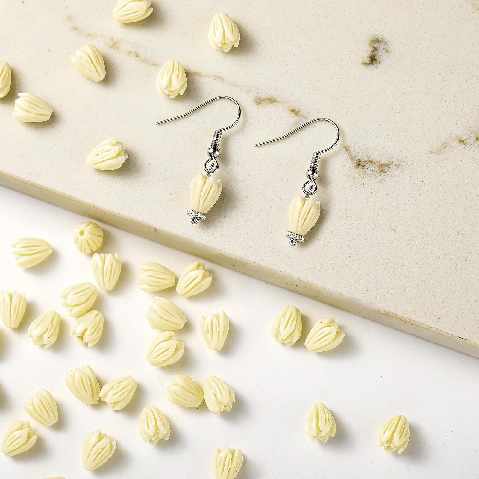 Foto 6 | Perlas De Jazmín Artificiales De Coral Para Hacer Joyas - Venta Internacional.