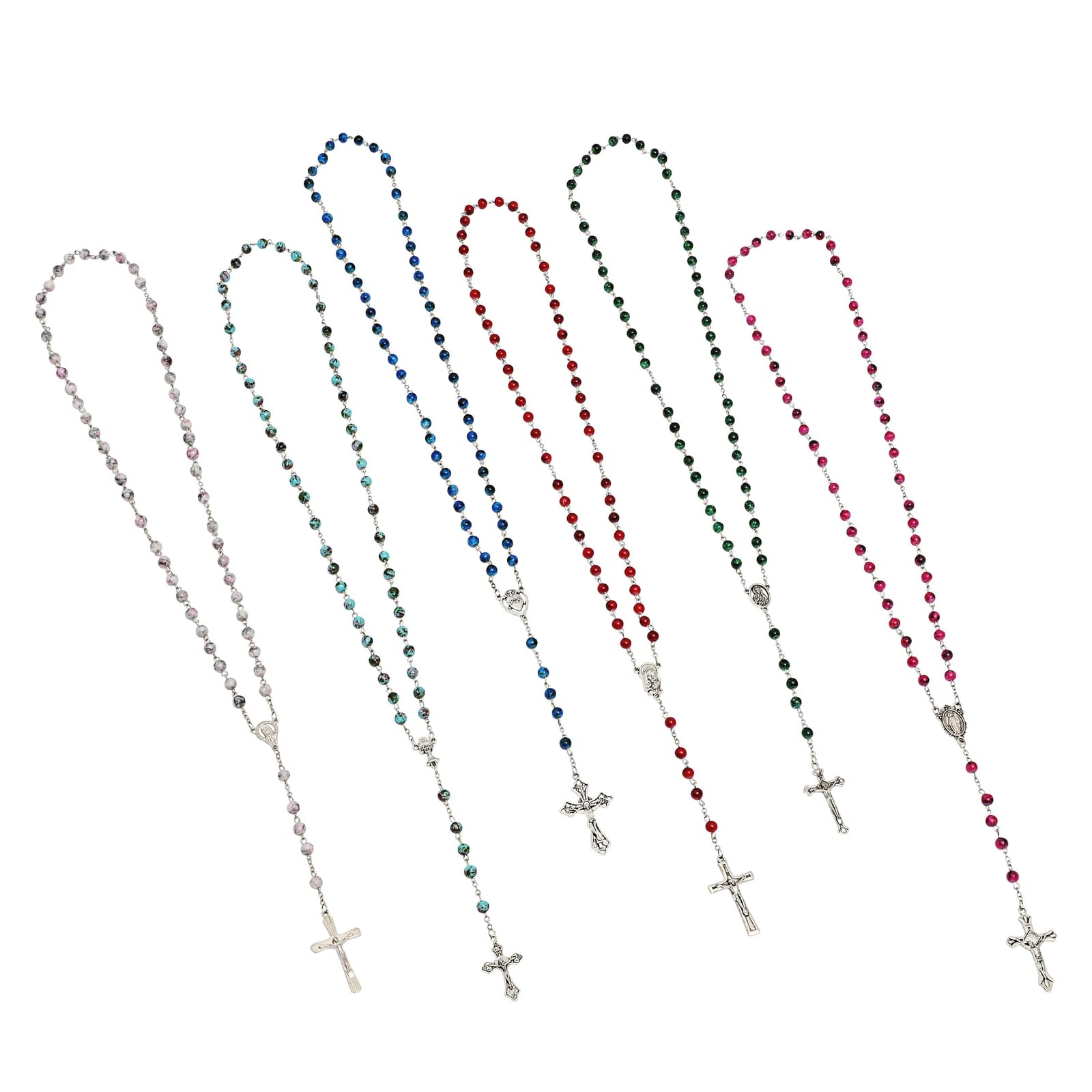 Foto 1 | Rosary Beads Juvale Para Hombre Y Mujer, Paquete De 12 (6 Colores) - Venta Internacional.