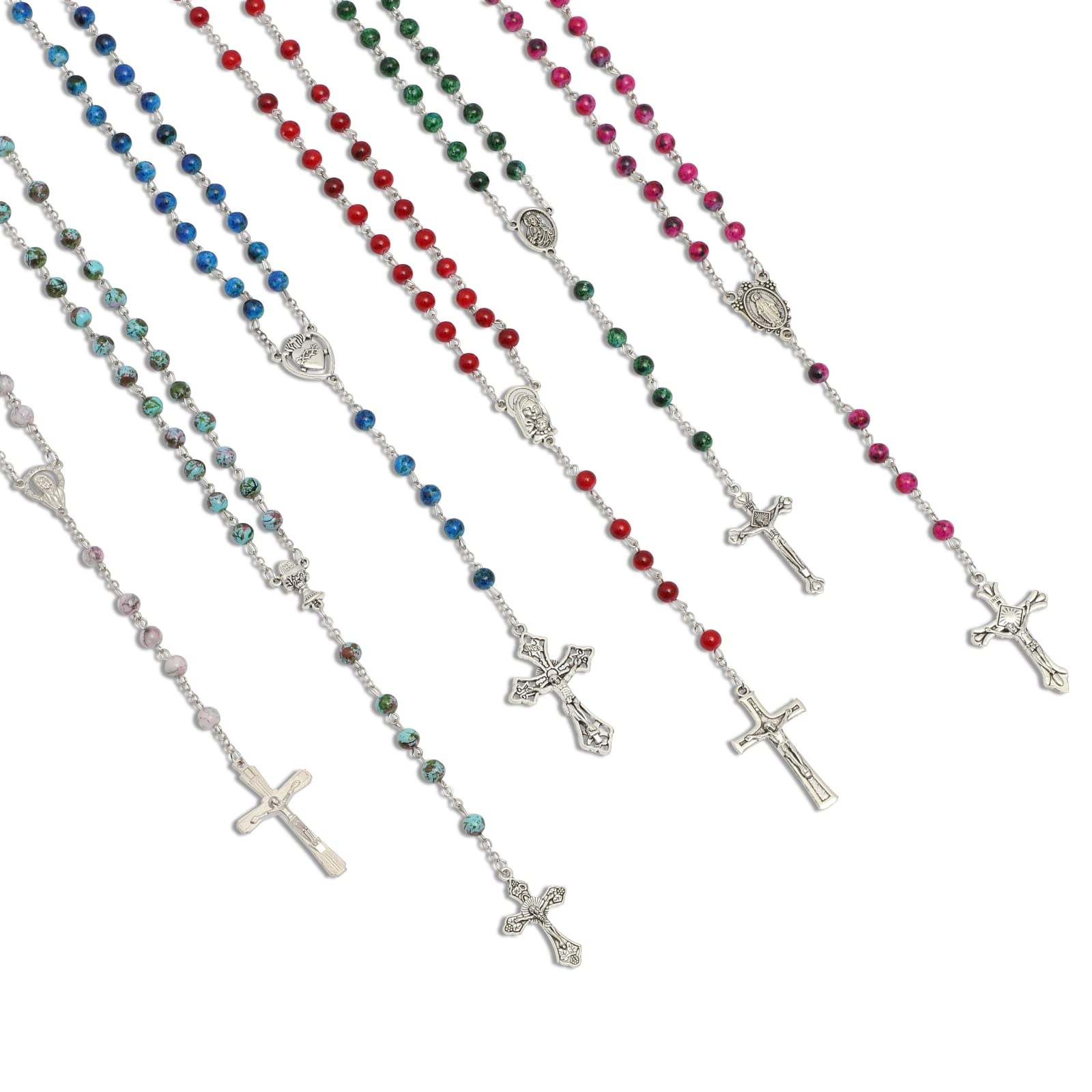 Foto 5 pulgar | Rosary Beads Juvale Para Hombre Y Mujer, Paquete De 12 (6 Colores) - Venta Internacional.