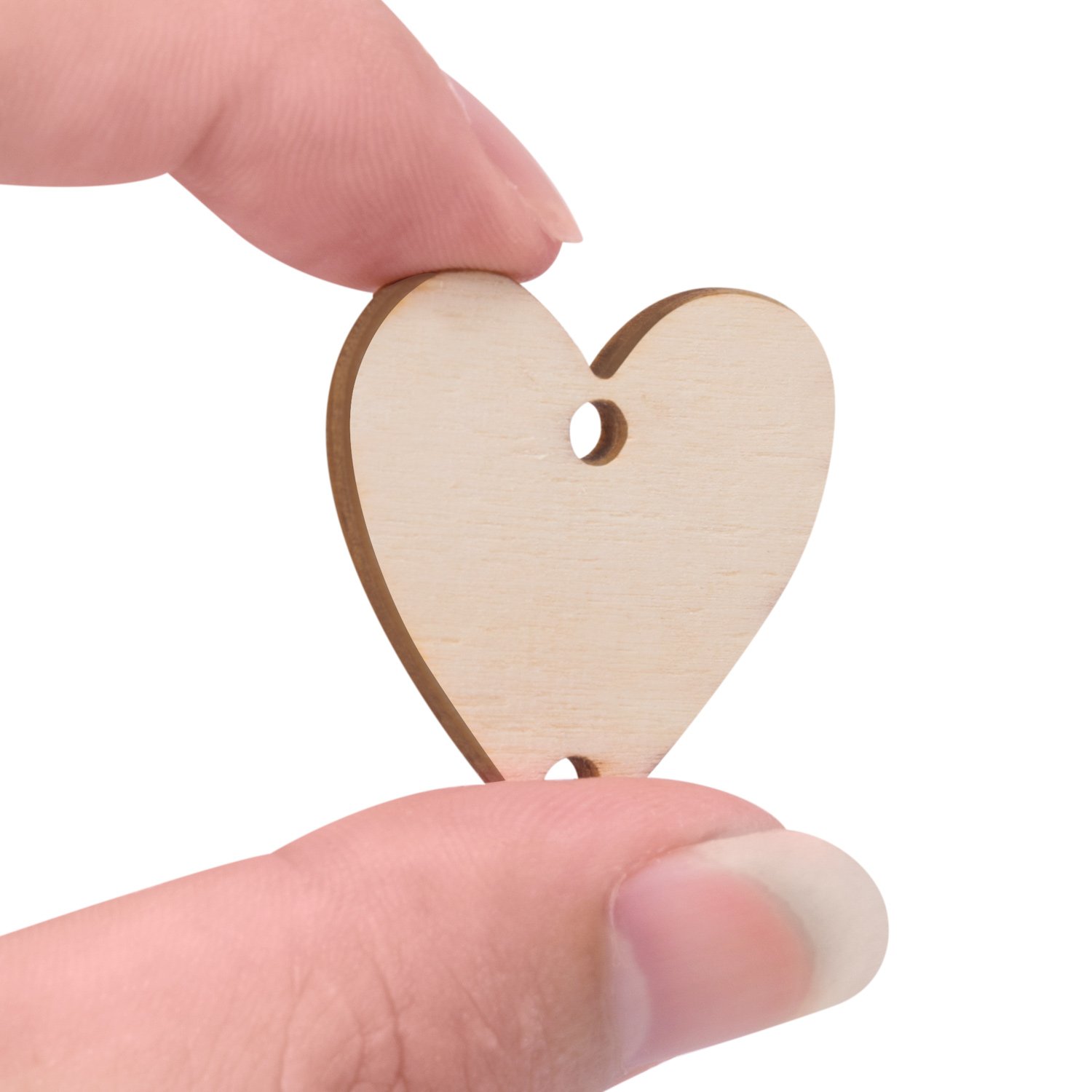 Foto 4 | Etiquetas Favoritas De Madera Con Forma De Corazón Y Círculos Para Manualidades (200 Unidades) - Venta Internacional.