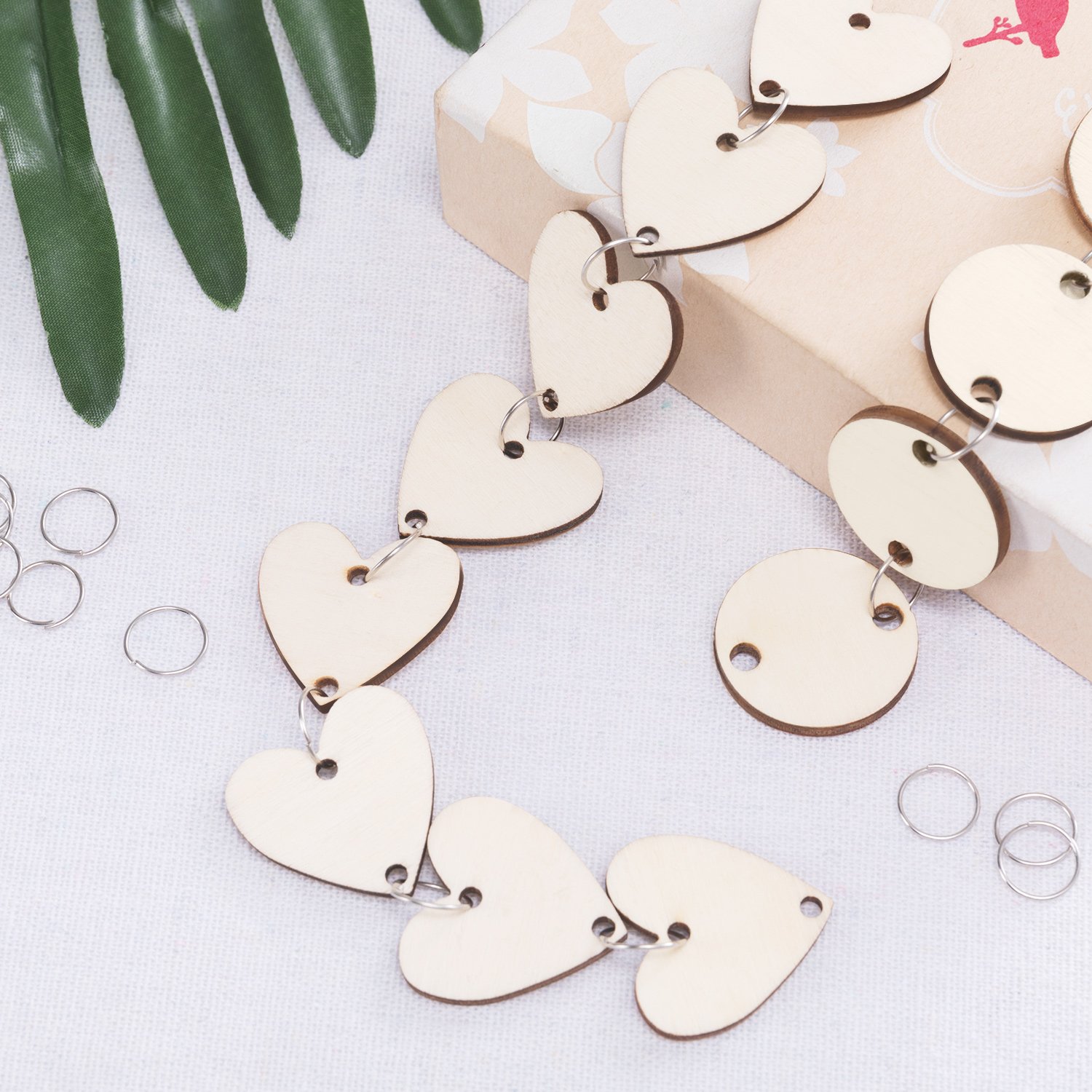 Foto 7 pulgar | Etiquetas Favoritas De Madera Con Forma De Corazón Y Círculos Para Manualidades (200 Unidades) - Venta Internacional.