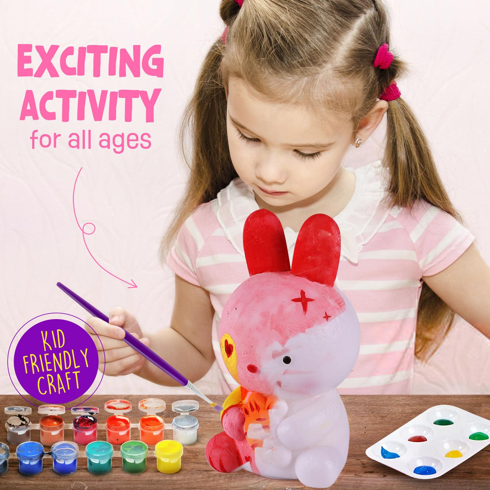 Foto 3 pulgar | Kit De Pintura Laoese Bunny Lamp Con Pintura Para Niños De 6 A 12 Años - Venta Internacional.