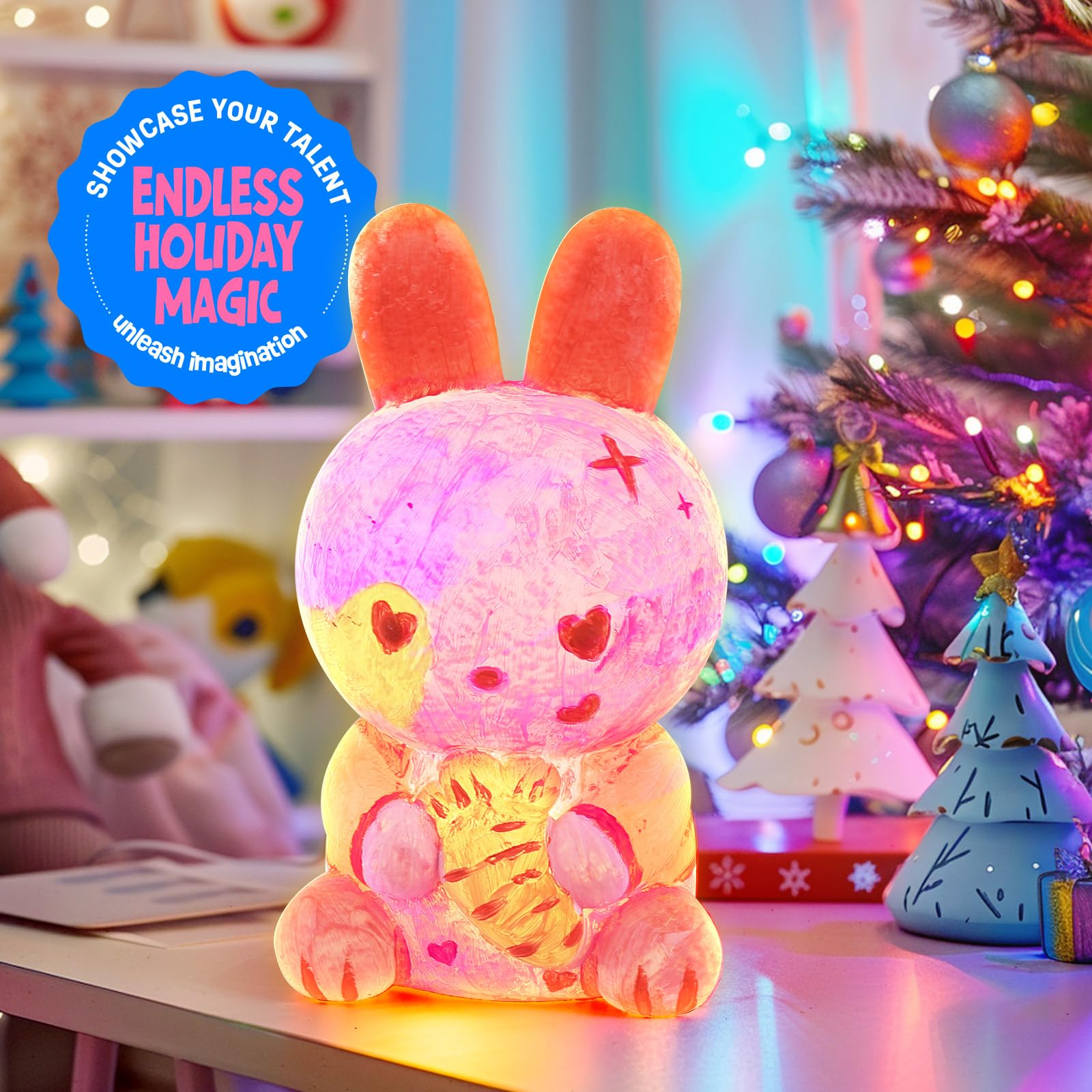 Foto 4 | Kit De Pintura Laoese Bunny Lamp Con Pintura Para Niños De 6 A 12 Años - Venta Internacional.