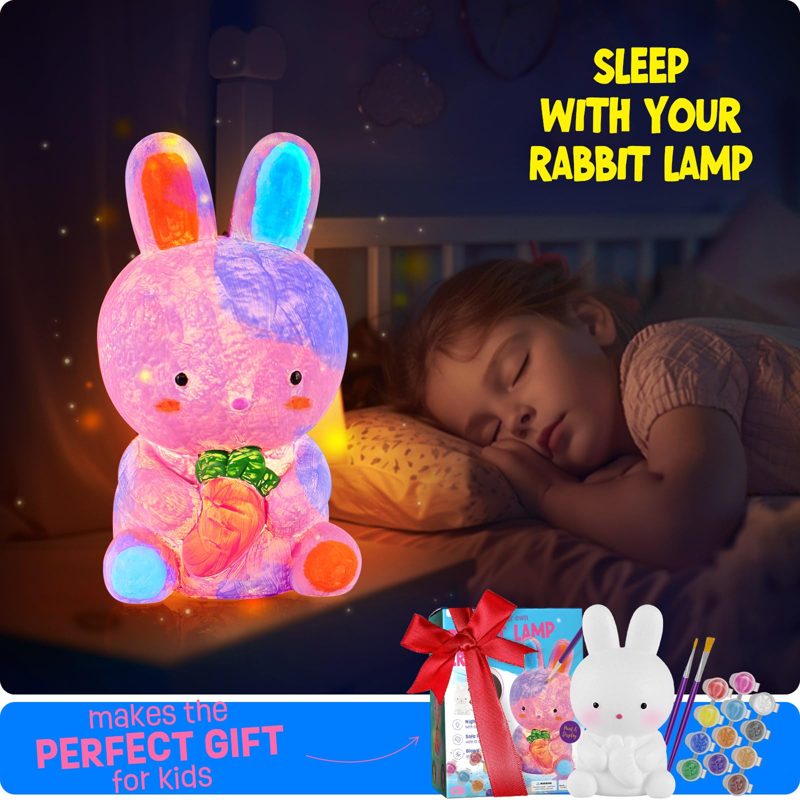 Foto 6 pulgar | Kit De Pintura Laoese Bunny Lamp Con Pintura Para Niños De 6 A 12 Años - Venta Internacional.