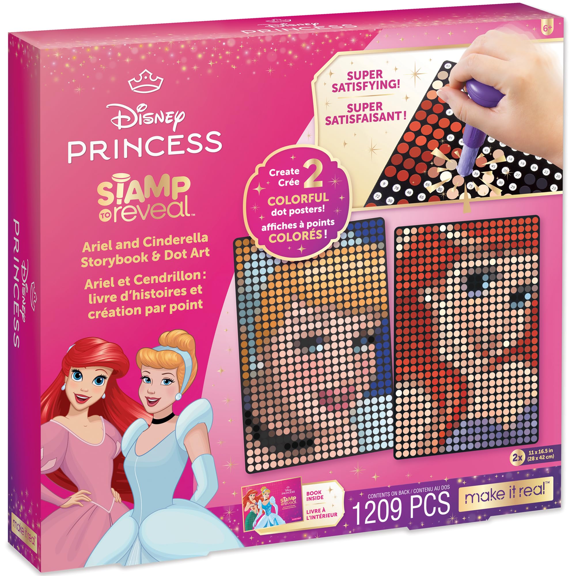 Foto 1 | Kit De Manualidades Con El Sello Make It Real De Disney Para Revelar A Ariel Y Cenicienta - Venta Internacional.