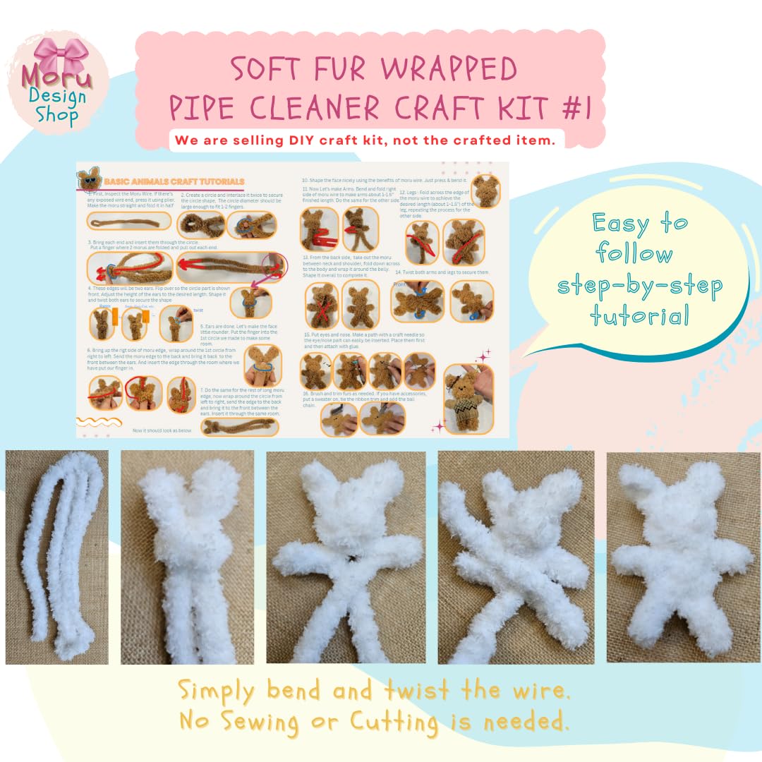 Foto 5 pulgar | Limpiapipas Moru Fur #1 De Craft Kit Con Accesorios Y Tutorial - Venta Internacional.